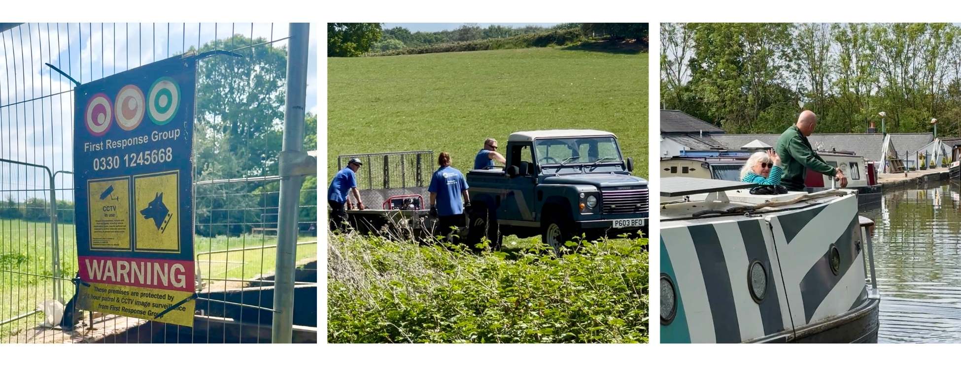 The Canal River Trust mending the broken lock at Preston Bagot, Henley-In-Arden